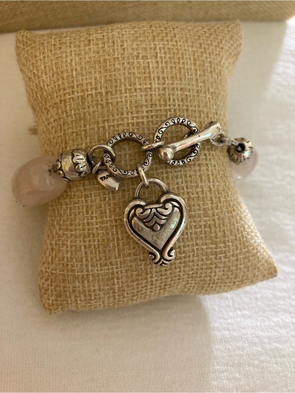 Brighton Rose Quartz Bracelet with Heart Charm - Picture 7 of 9